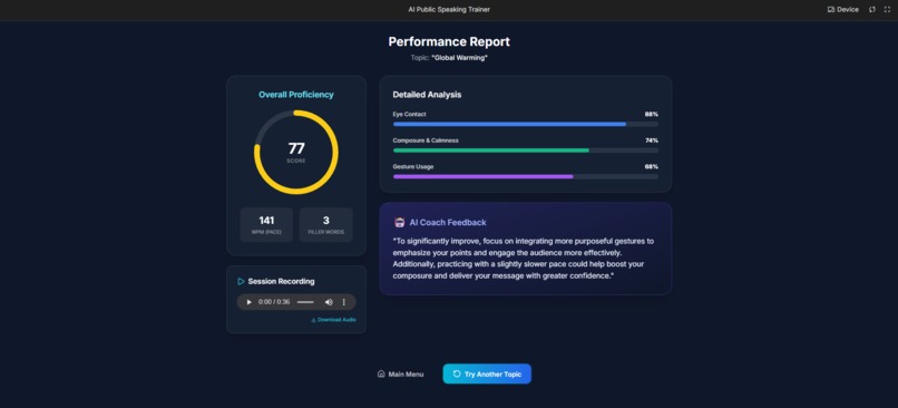 SpeaknSpark: AI Public Speaking and Communication Trainer – screenshot 4