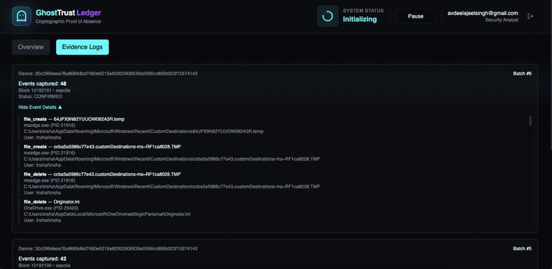 Ghost Trust Ledger – screenshot 1