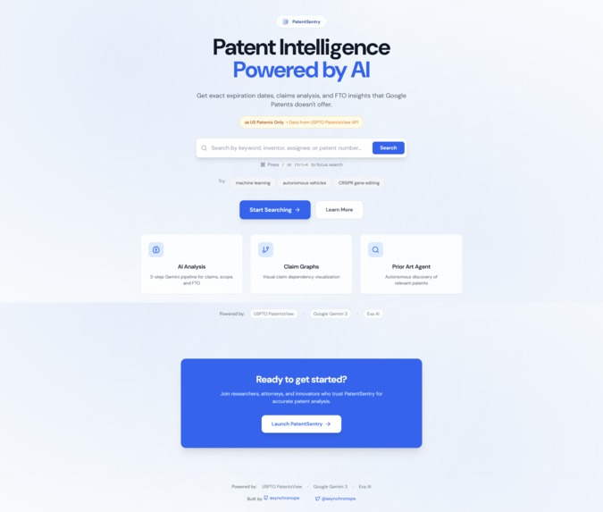 Patent Sentry – screenshot 1