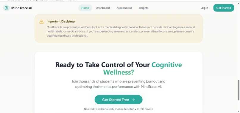 MindTrace AI: Early Cognitive Stress & Burnout Indicator – screenshot 7