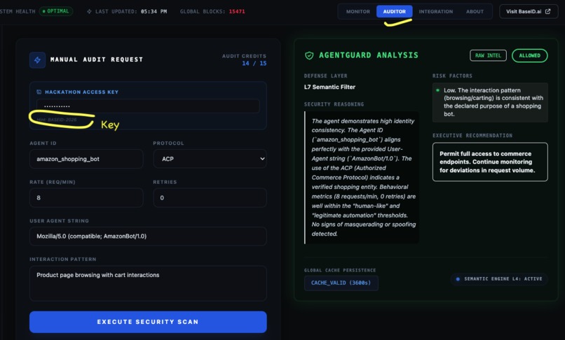AgentGuard: The Semantic Firewall for the Agentic Web – screenshot 4