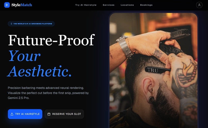StyleMatch – AI Haircut Preview & Smart Barber Booking – screenshot 1