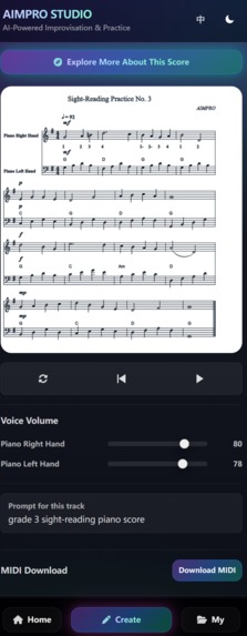 AIMPRO: AI-Powered Muisc Improvisation & Practice – screenshot 1