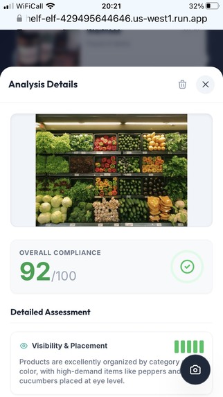 The Shelf Elf: visual merchandising intelligence – screenshot 2