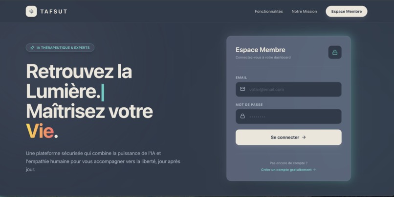 TAFSUT: The AI ​​Companion for Addiction Recovery in MENA – screenshot 1