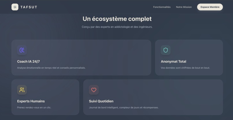 TAFSUT: The AI ​​Companion for Addiction Recovery in MENA – screenshot 2