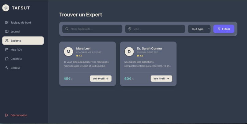 TAFSUT: The AI ​​Companion for Addiction Recovery in MENA – screenshot 5