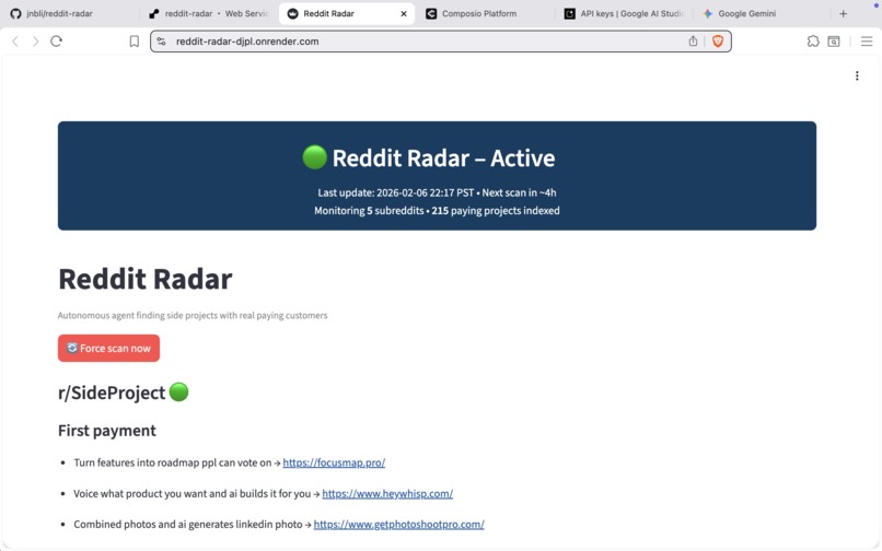 Reddit Radar – screenshot 1