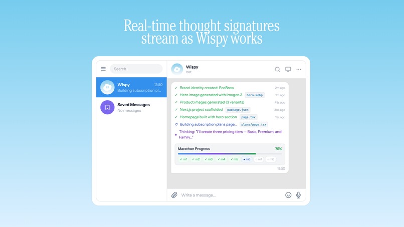 Wispy: Autonomous AI Agent Platform powered by Gemini 3 – screenshot 5