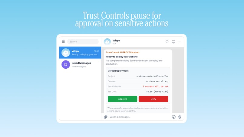 Wispy: Autonomous AI Agent Platform powered by Gemini 3 – screenshot 4