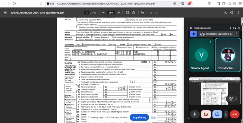 valarix agent – screenshot 3