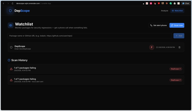 DepScope – screenshot 5