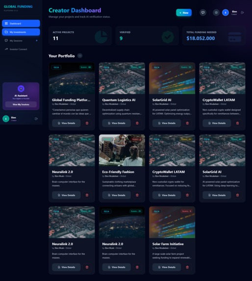 Global Funding Platform – screenshot 2