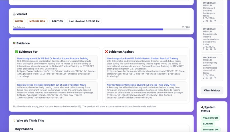 VerdictAI – screenshot 1