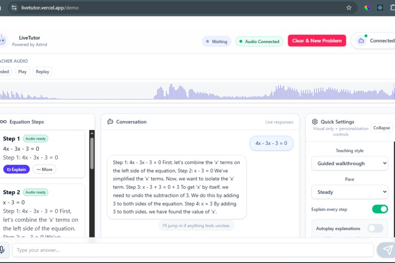 LiveTutor - A Real-Time Adaptive AI Math Teacher – screenshot 10