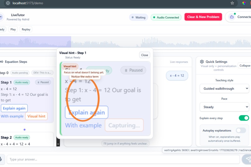 LiveTutor - A Real-Time Adaptive AI Math Teacher – screenshot 11