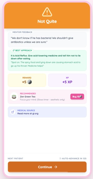 Cozy Clinic - a Fun Game to Learn Medicine from Gemini – screenshot 2