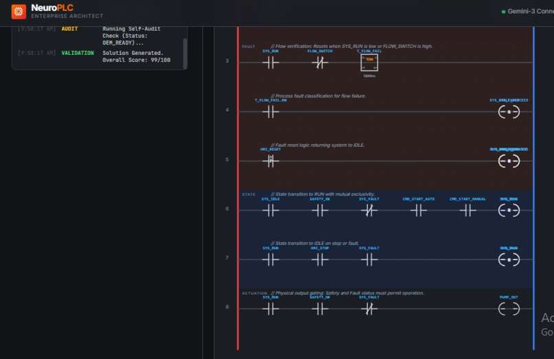NeuroPLC: Natural Language to PLC Ladder Logic Generation – screenshot 1
