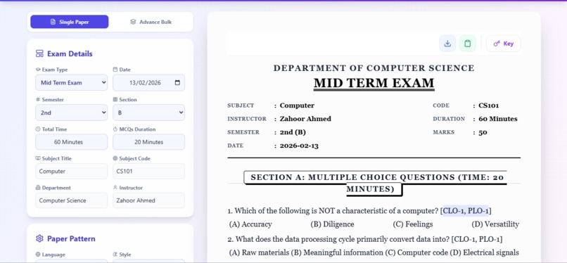 Paper App – AI-Powered Assessment Design System – screenshot 6