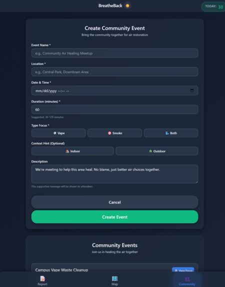 BreatheBack – screenshot 1