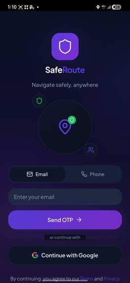 SafeRoute – screenshot 5