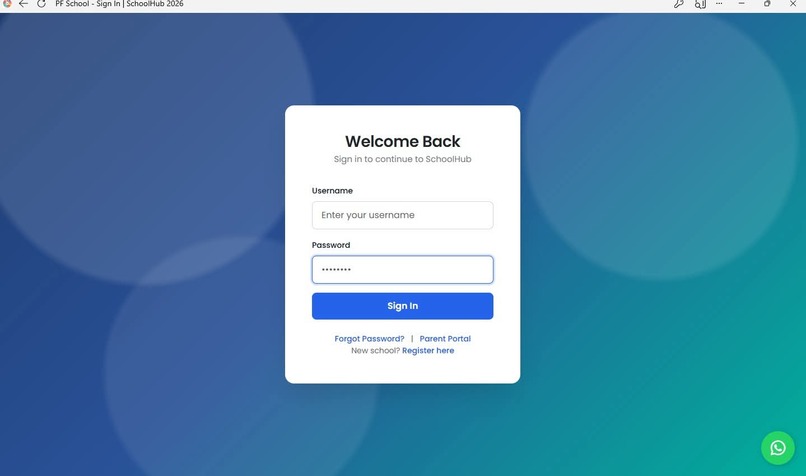 School management system  – screenshot 1