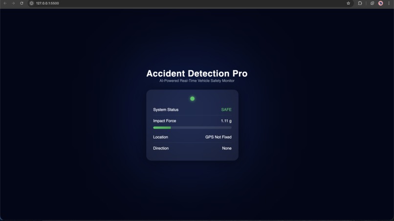 Smart Accident Detection using IoT – screenshot 1