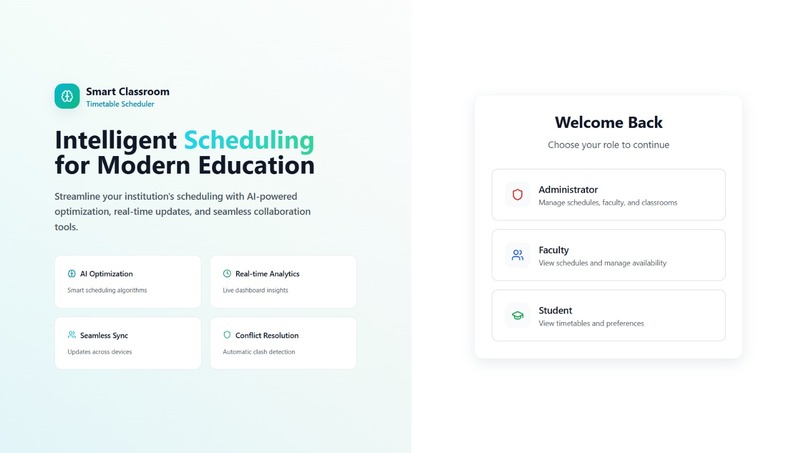AI Assist Smart Classroom & Timetable Schedular | Devpost