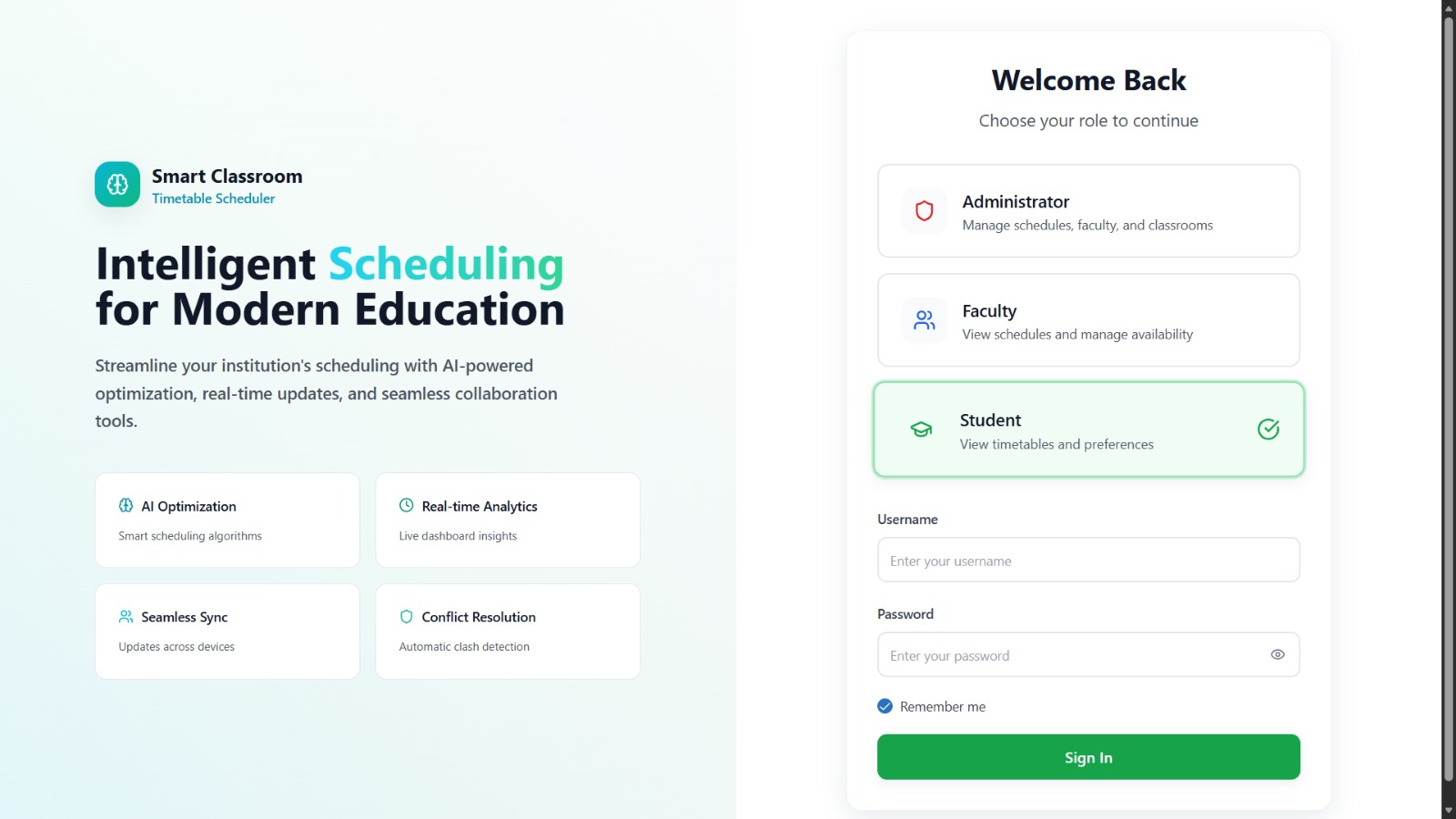 AI Assist Smart Classroom & Timetable Schedular | Devpost
