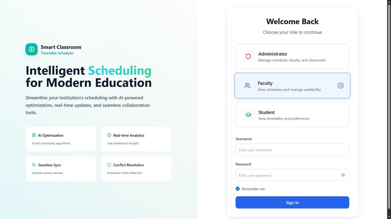 AI Assist Smart Classroom & Timetable Schedular | Devpost