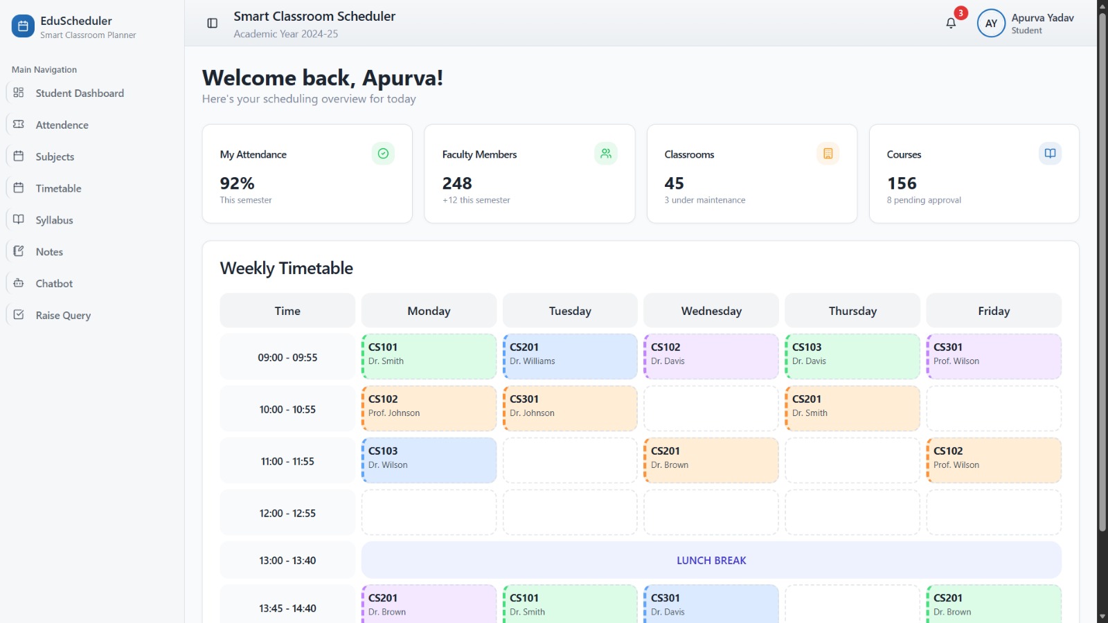 AI Assist Smart Classroom & Timetable Schedular | Devpost