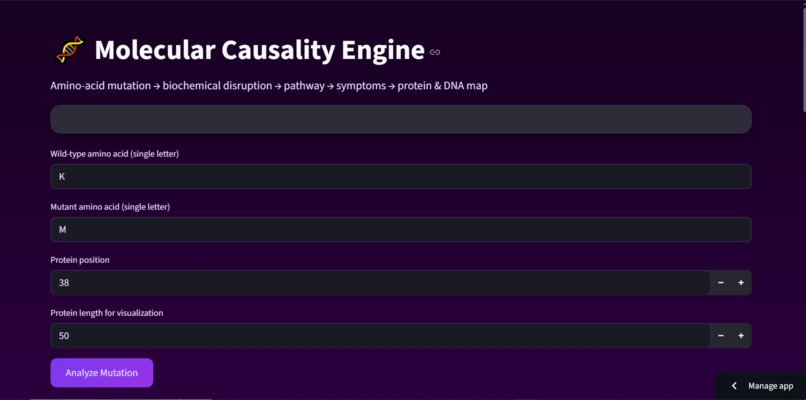 Molecular Causality Engine – screenshot 1