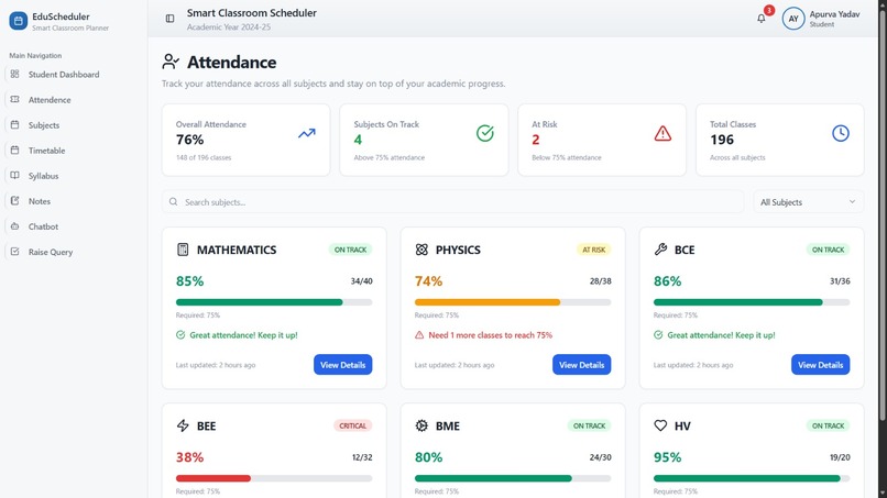 AI Assist Smart Classroom & Timetable Schedular | Devpost