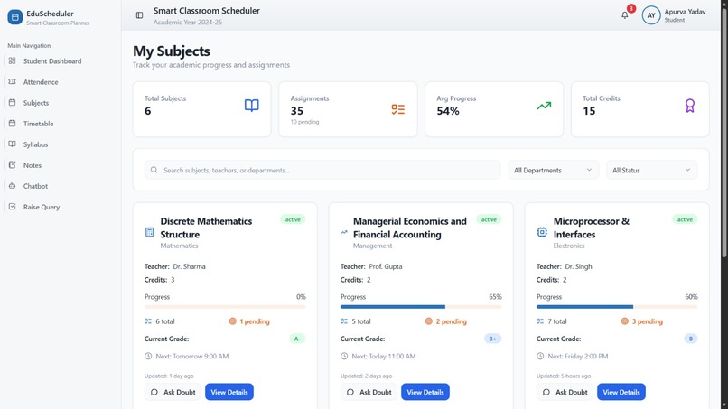 AI Assist Smart Classroom & Timetable Schedular | Devpost