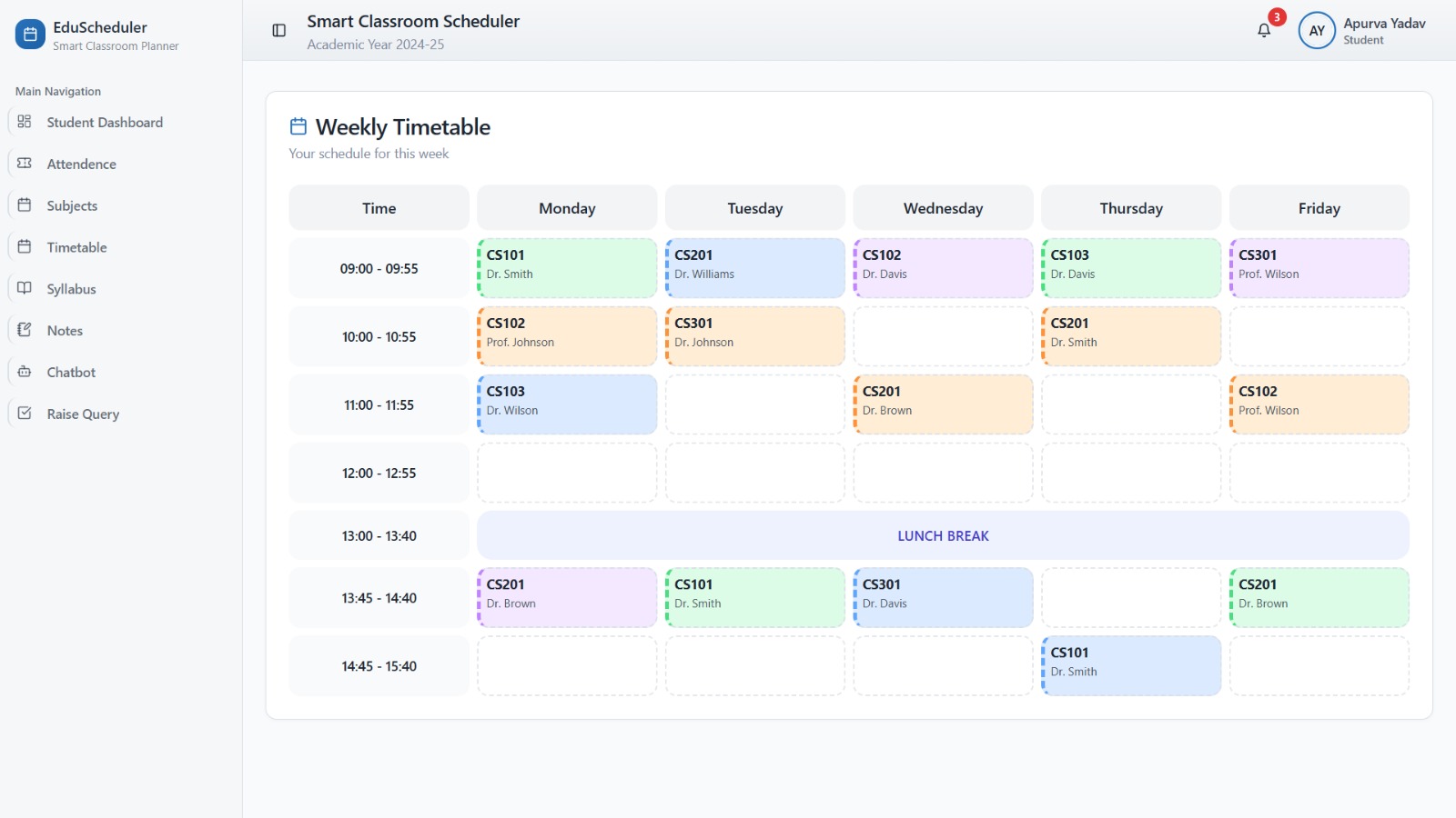 AI Assist Smart Classroom & Timetable Schedular | Devpost