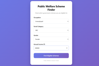 Public Welfare Scheme Finder