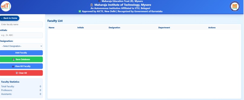 Automatic Timetable Generator Using AI – screenshot 1