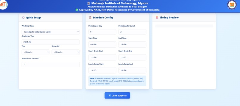 Automatic Timetable Generator Using AI – screenshot 3