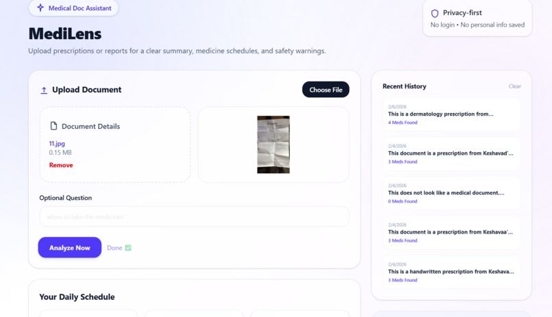MediLens - AI Medical Document Assistant – screenshot 3