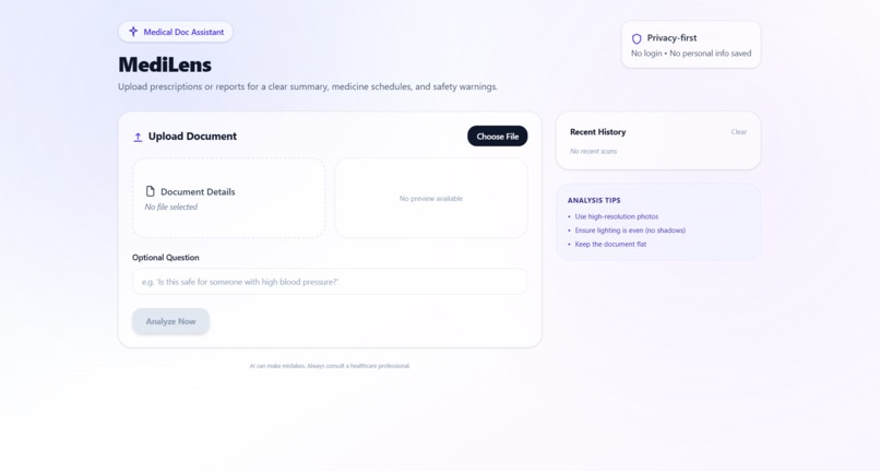 MediLens - AI Medical Document Assistant – screenshot 2