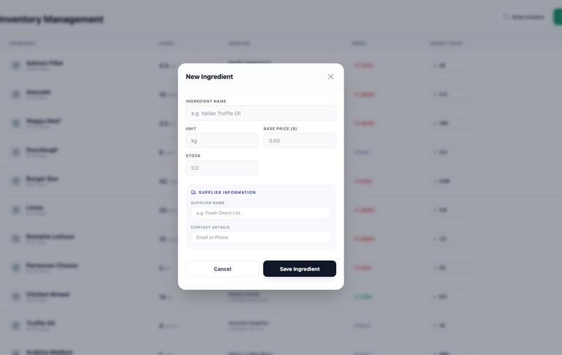 Chef’s Margin: Real-Time Intelligence for a Profitable Menu. – screenshot 3