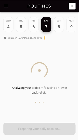 Routines – screenshot 2