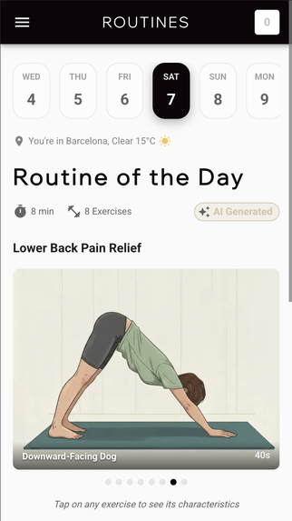 Routines – screenshot 3