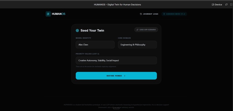 HUMAN-OS (A Decision Simulation Sandbox) – screenshot 1