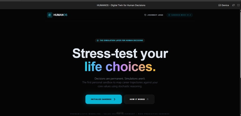 HUMAN-OS (A Decision Simulation Sandbox) – screenshot 2
