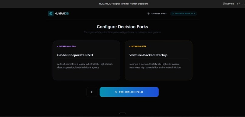 HUMAN-OS (A Decision Simulation Sandbox) – screenshot 3