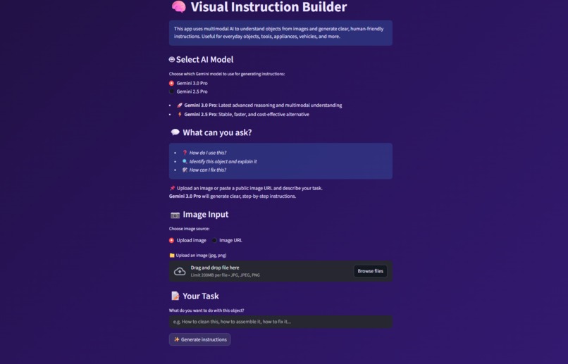 Visual Instruction Builder (Powered by Gemini) – screenshot 1