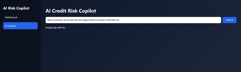 AI CREDIT RISK CO-PILOT  – screenshot 1