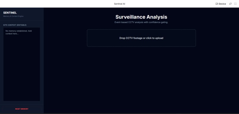 Sentinel — Context-Aware Video Reasoning Agent – screenshot 1