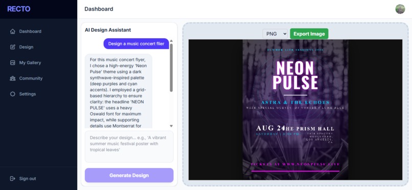 Recto – screenshot 2